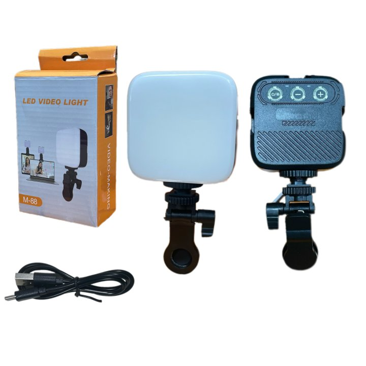 M-88 LED Video Light Portable 45 LED USB Rechargeable Clip On Fill Light for Phone Camera