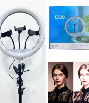 BD-360 14 inch LED ring light with 6ft adjustable stand dimmable USB powered