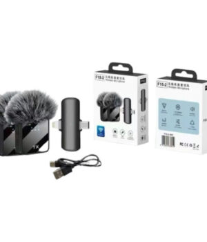 F15-2 2 in 1 wireless collar microphone for iPhone and Android noise reduction