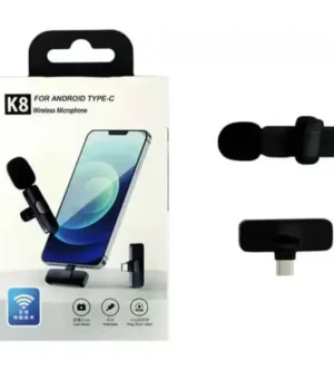 K8 wireless microphone type C collar clip mic noise reduction