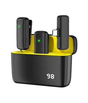 K6 wireless lavalier microphone with charging case dual mic Type C for mobile