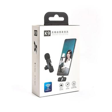 K9 wireless dual microphone with receiver for smartphone live streaming and recording