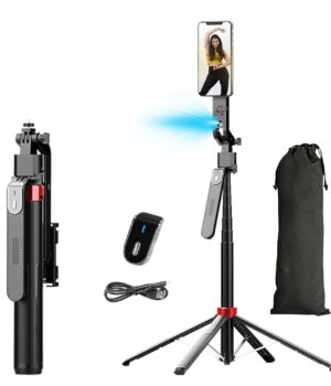 Q185 AI face tracking gimbal selfie stick 360 rotation tripod bluetooth tracking