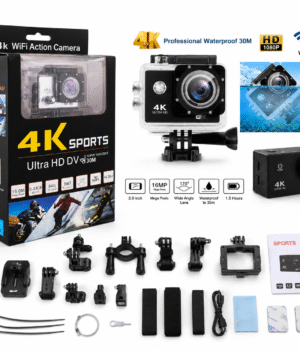 4K Sports Ultra HD DV 30M Action Camera | Waterproof WiFi Sports Camera | 170° Wide Angle | Shophory