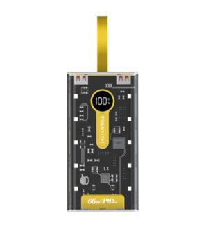 KinVale T1-18 20000mAh 22.5W Fast Charging Transparent Power Bank with LED Digital Display