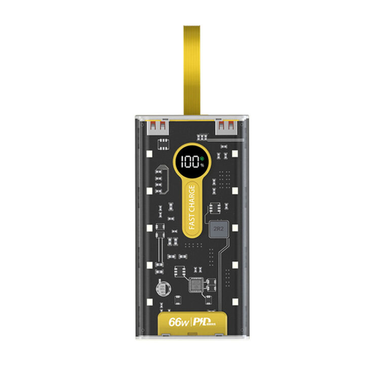 KinVale T1-18 20000mAh 22.5W Fast Charging Transparent Power Bank with LED Digital Display